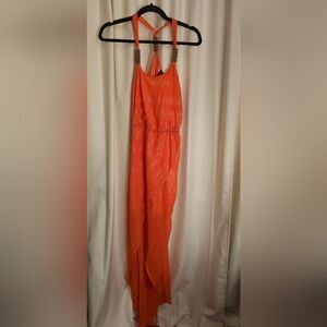 2B Bebe Orange Flowy sz S Dress